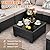 TerraRelax 5 Pieces Patio Furniture Set, Wicker Outdoor Sectional Sofa with Cushion & Coffee Table, Wider Armrest Patio Conversation Sofa for Party, Garden, Sunroom, Beige