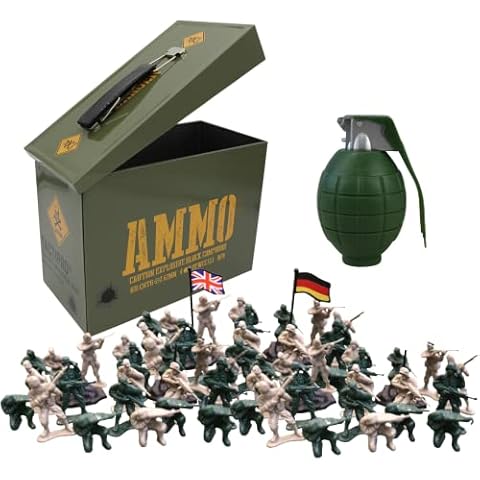 40 PCS Army Toy Set with Tin Box Cover