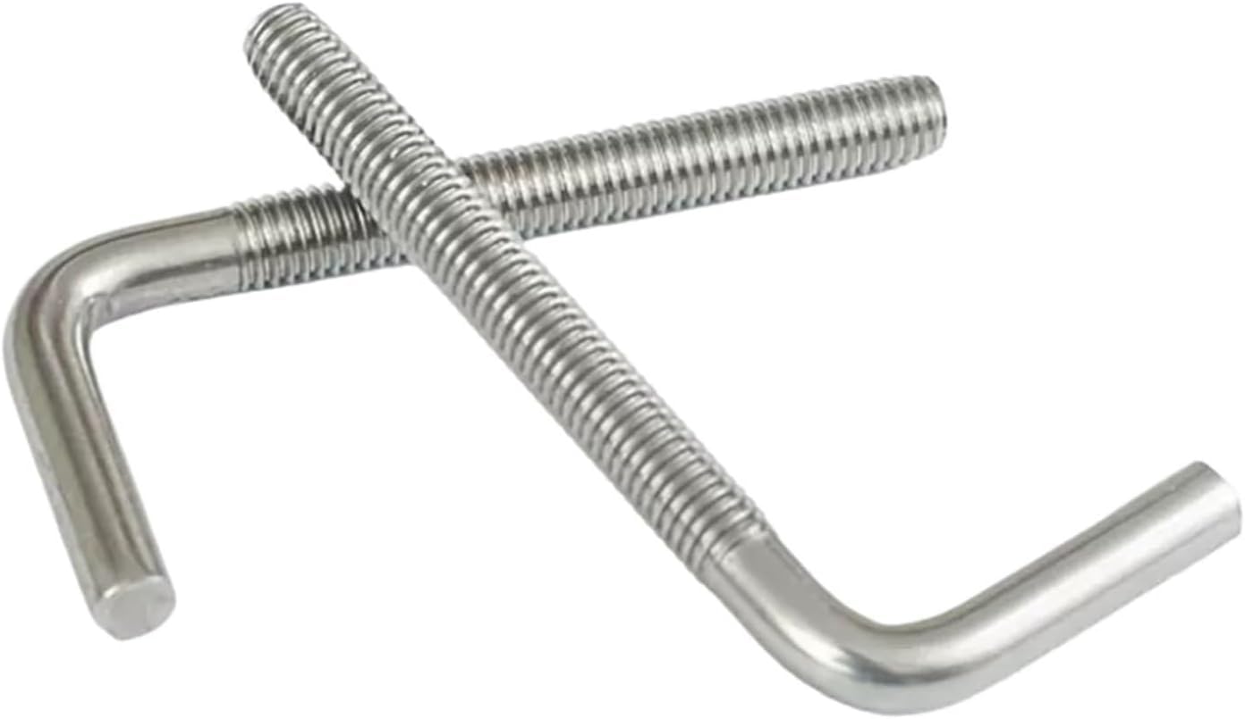 L-förmiger Rechtwinkliger Ankerbolzen, 10 Stück 1/2/5/s 304 Edelstahl 7 / L-förmiger Rechtwinkliger Ankerbolzen M4 M5 M6 M8 M10 M12, One Color, M4X100