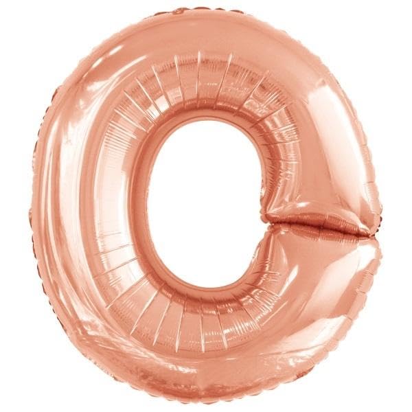 Amscan 9911477 9911477-Rose Buchstabe O SuperShape Folienballon-38, Rosegold