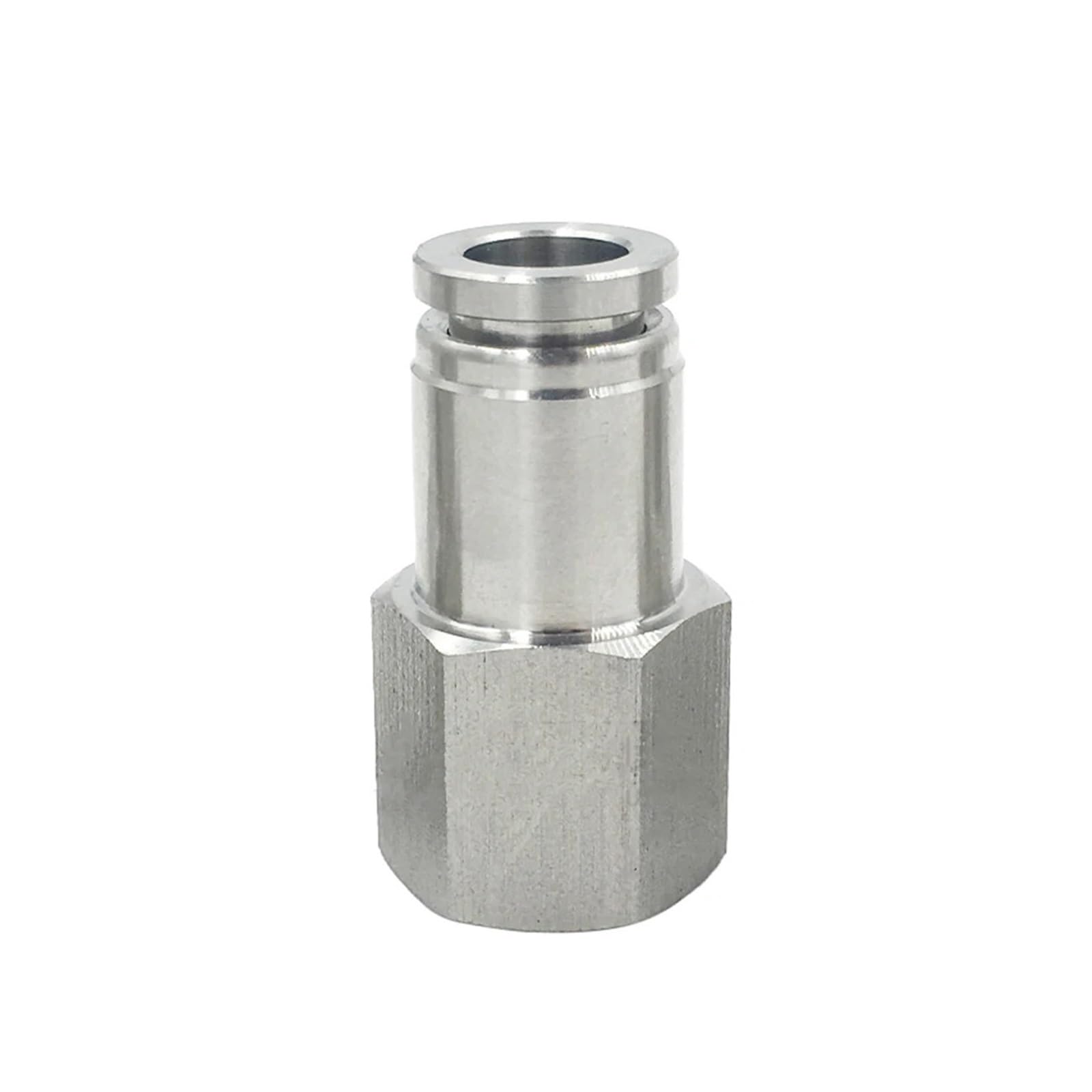 AARTERZZA Pneumatic PCF Connector M5 1/8" 1/4" 3/8" 1/2" Female Thread 304 Stainless Steel Push in Quick Connector Air Hose Plumbing(10mm,1/2")