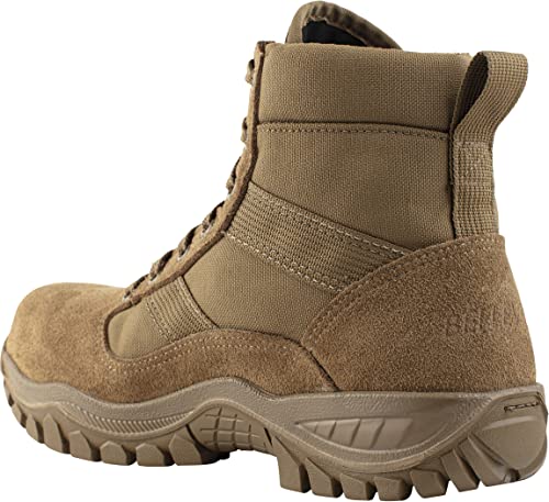 Belleville C315 ST Flyweight Shorty 6" Steel Toe Military Boots for Men - Lightweight Cattlehide Leather & Nylon Army Boots - Rubber Outsole - Berry Compliant - Coyote4