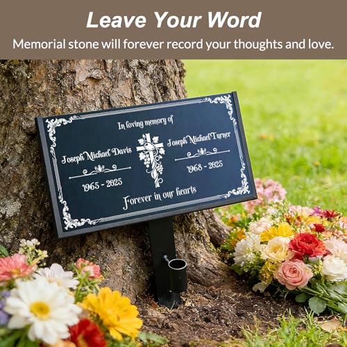 Image of Natural Granite Tombstone, Personalized Memorial Grave Marker