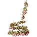 Felice Arts 2 Pack 17 Heads 7.2 Ft/pc Artificial Silk Fake Flowers Autumn Rose Vine Realistic Hanging Silk Rose Plants Wedding Home Party Arch Decor (Pink)