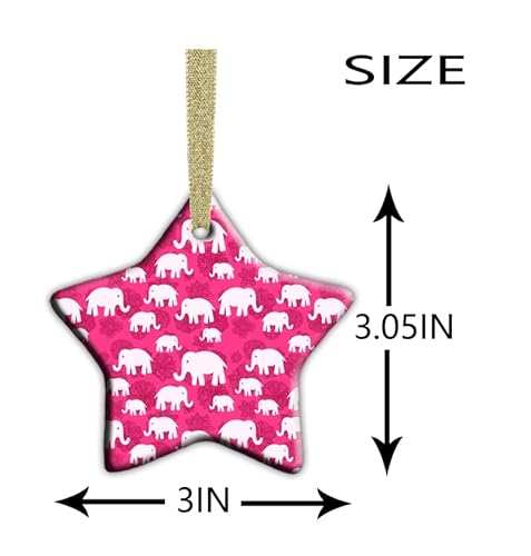 Christmas Ornaments Ceramics Hanging Christmas Tree Ornaments Floral And Elephants Porcelain Pendants Christmas Decorations For Xmas Family Party Holiday Decorative #TOP1