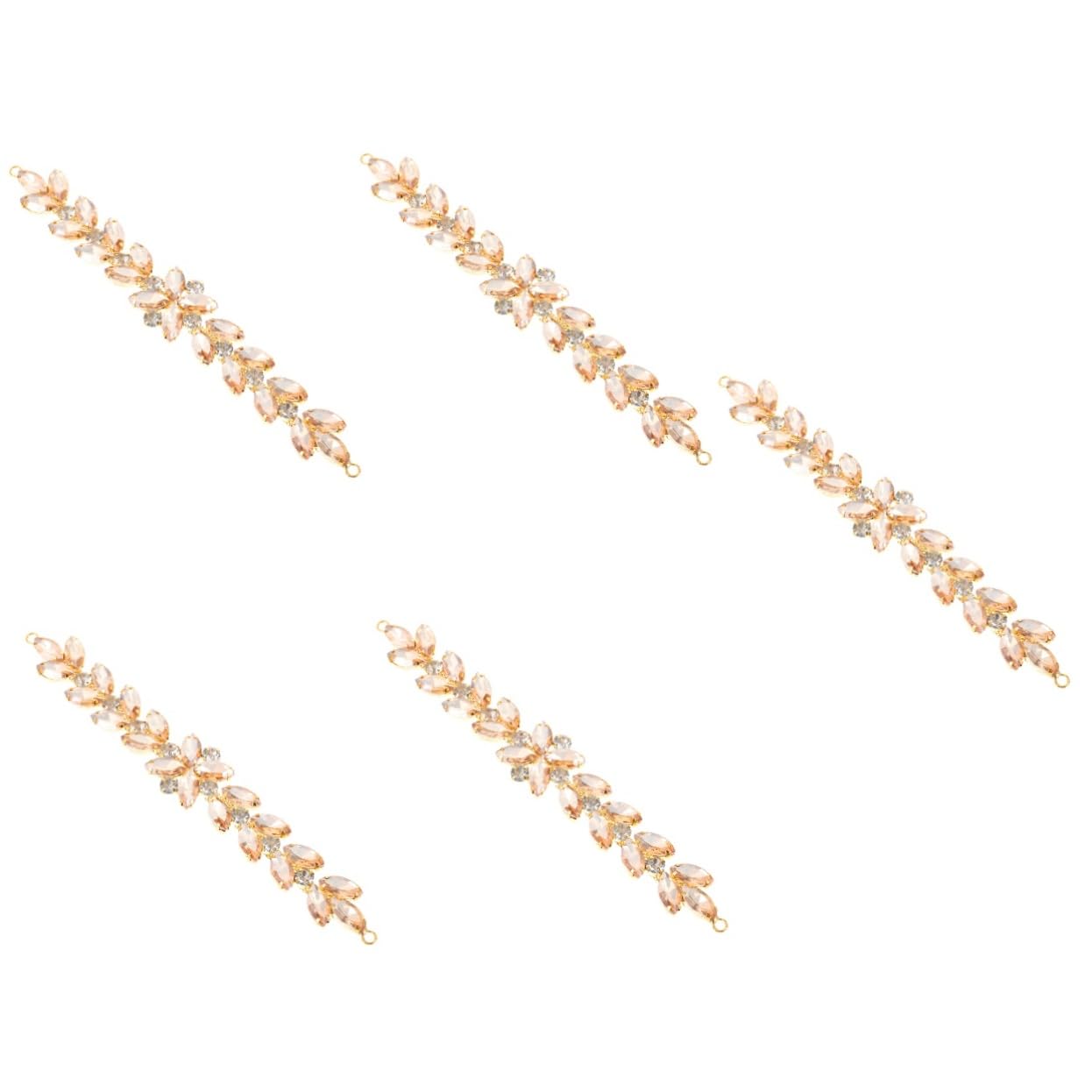 5stücke Shiny Glass Rhinestone Applique Für Hochzeitskleid Brautschärpe Und Deko Glitzernde Applikation Für Kleider Taschen Und Haarschmuck Elegant Und Langlebig Für