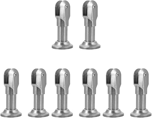 STOBAZA 8 piezas de soporte de partición pies de baño de división de pie baño inoxidable soporte de baño piezas de baño baño baño aleación soporte