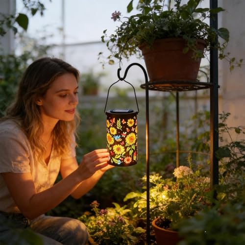 Luz solar para exteriores y caminos con linternas LED impermeables de jardín y terrazas 2