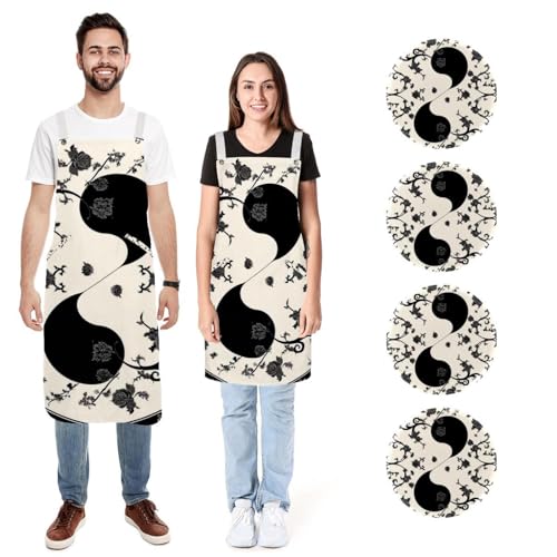 Tabliers de cuisine souples pour homme et femme idéal pour cuisiner à deux