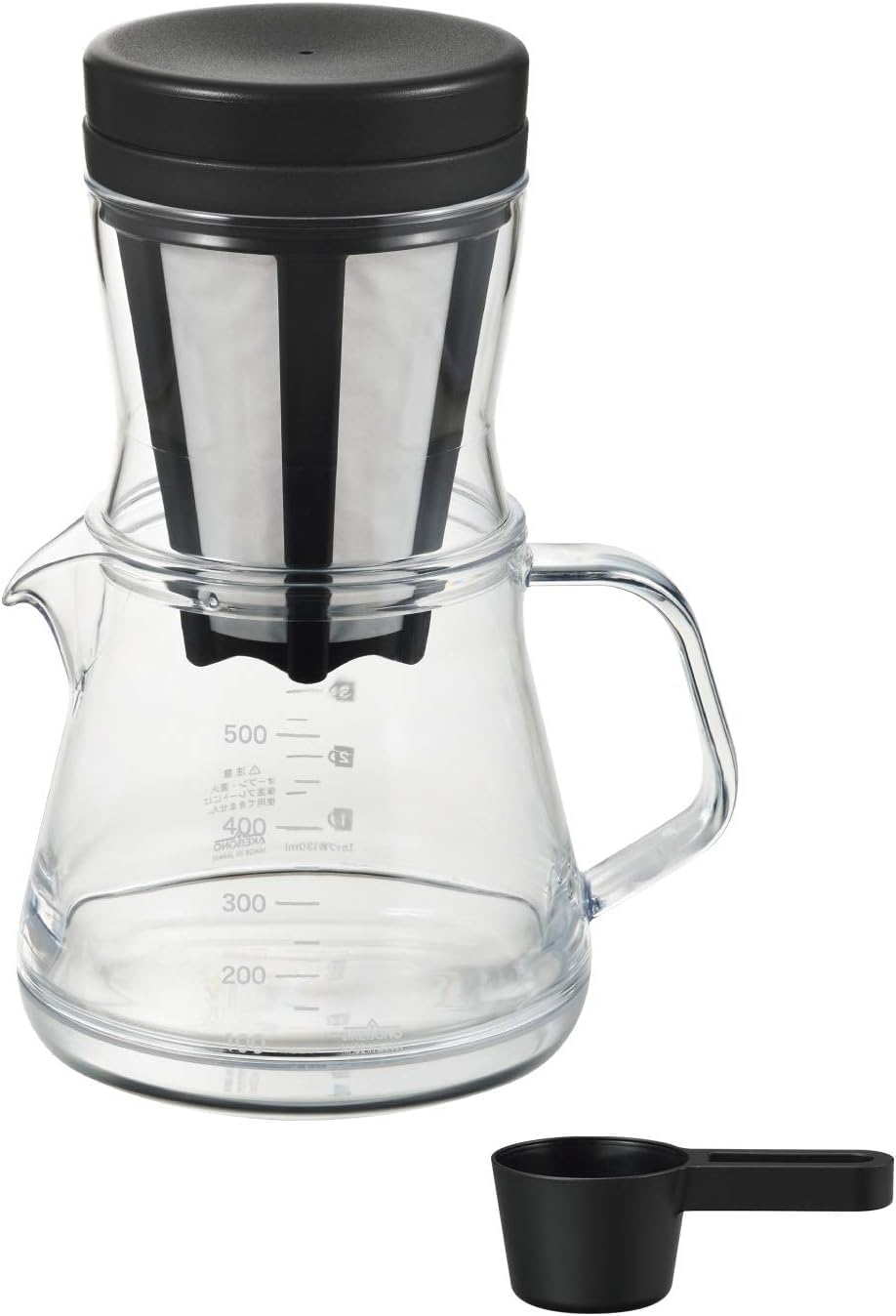 Akebono TW-3759 Stolon 500 Coffee Server, 2-Way Dripper Set, For Black Drip Coffee and Cold Brew Coffee