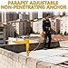 Parapet Adjustable Anchor,Non-Penetrating Roof Anchor,Reusable Parapet Anchor Clamp for Parapet Walls Up to 15