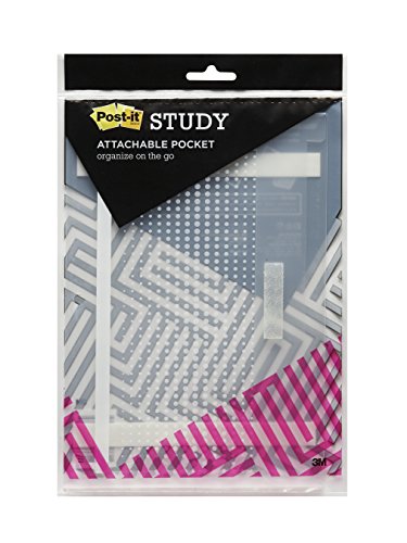 Post-it Study Pocket Insert into Three Ring Binders/Stick Securely and Remove Easily