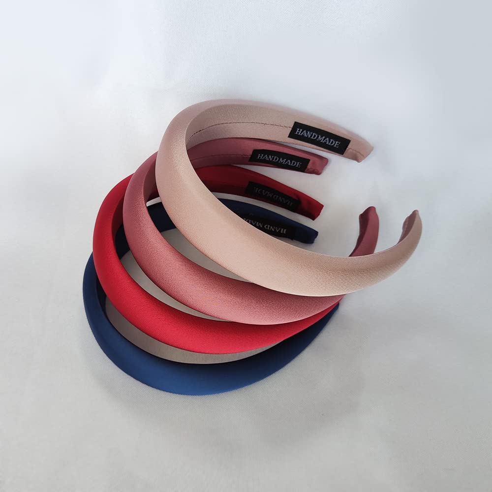 Satin Headbands Set 8 Pack Wide Soft Padded Hair Hoops for Women Girls Amazon.com : 8 Pcs Satin Headbands for Women,Fashion Pearly  main image 2