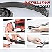 Wogomz Car Rear Spoiler Roof Lip Kit, Carbon Fiber 3D Rubber Car Trunk Roof Spoiler Trim Strip, Rear Trunk Lip Roof Spoiler Sticker Bar, Cool Car Decoration Punch-Free Accessories (Carbon Fiber Black)