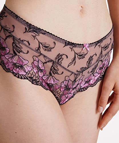 Aubade Womens Fleur De Toi Saint-Tropez Brief Hipster Panties, Black (Romance), X-Small Us #TOP5