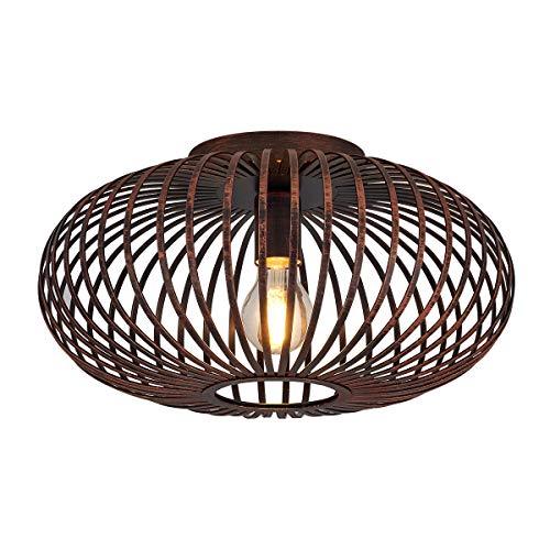 Best Deal Product YLONG-ZS Industrial Ceiling Light Fixture Semi-Flush Mount for Dining Room, Bedroom, Cafe, Bar, Corridor, Hallway, Entryway, Passway,Large Size Bronze Finish