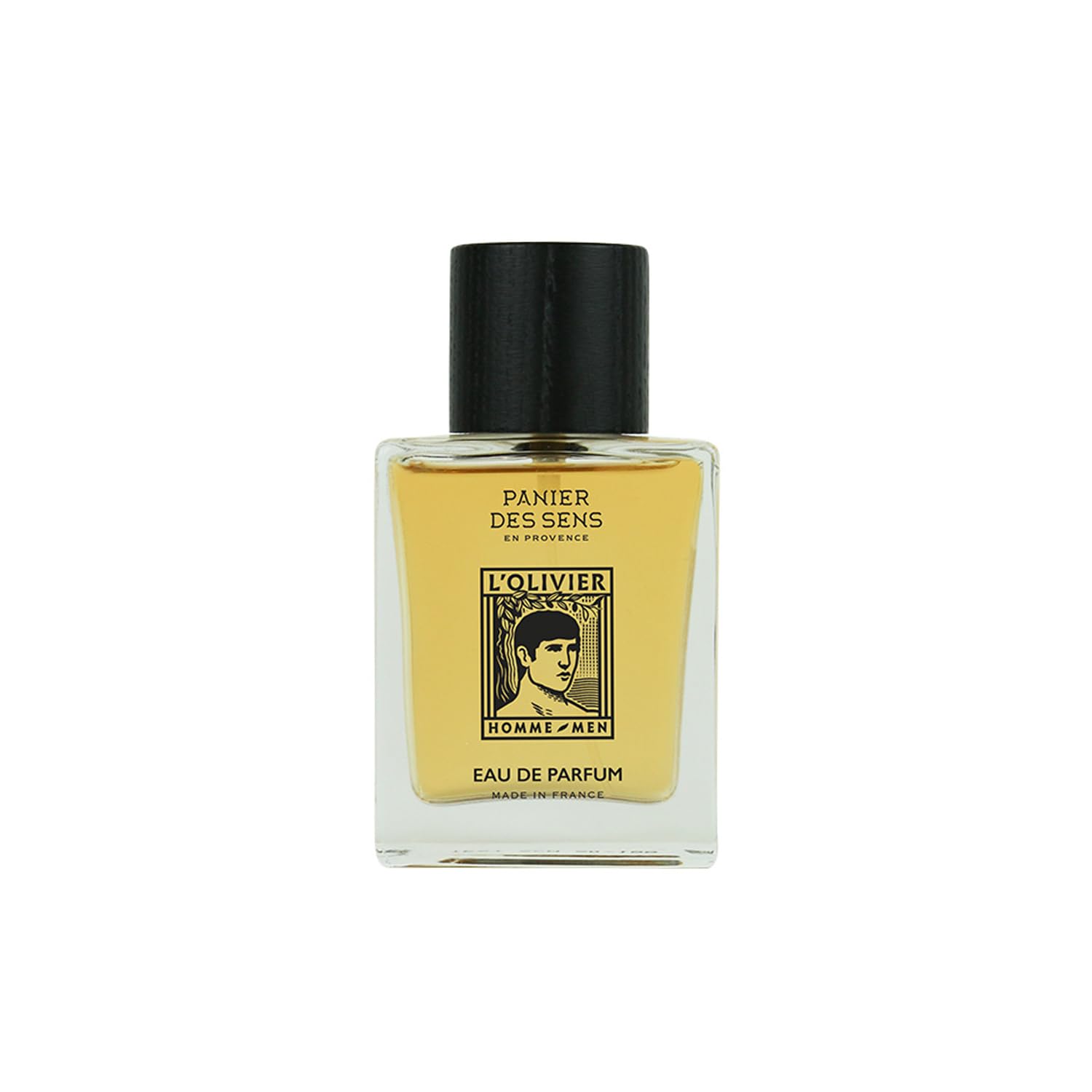 Panier des Sens L’Olivier Eau de Parfum for Men - Fresh Mediterranean Olive Wood, Cedar & Citrus Fragrance - Long-Lasting Natural Scent - 1.7 fl oz Spray