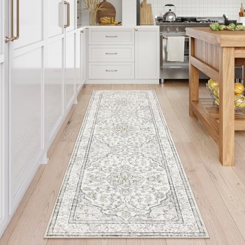 Lahome Oriental Washable Hallway Runner Rug,2.5X8 Boho Rug Runners For Hallways Non Slip,Runner Rug For Entryway Indoor,Traditional Thin Carpet Runner For Kitchen Laundry Bathroom, cover