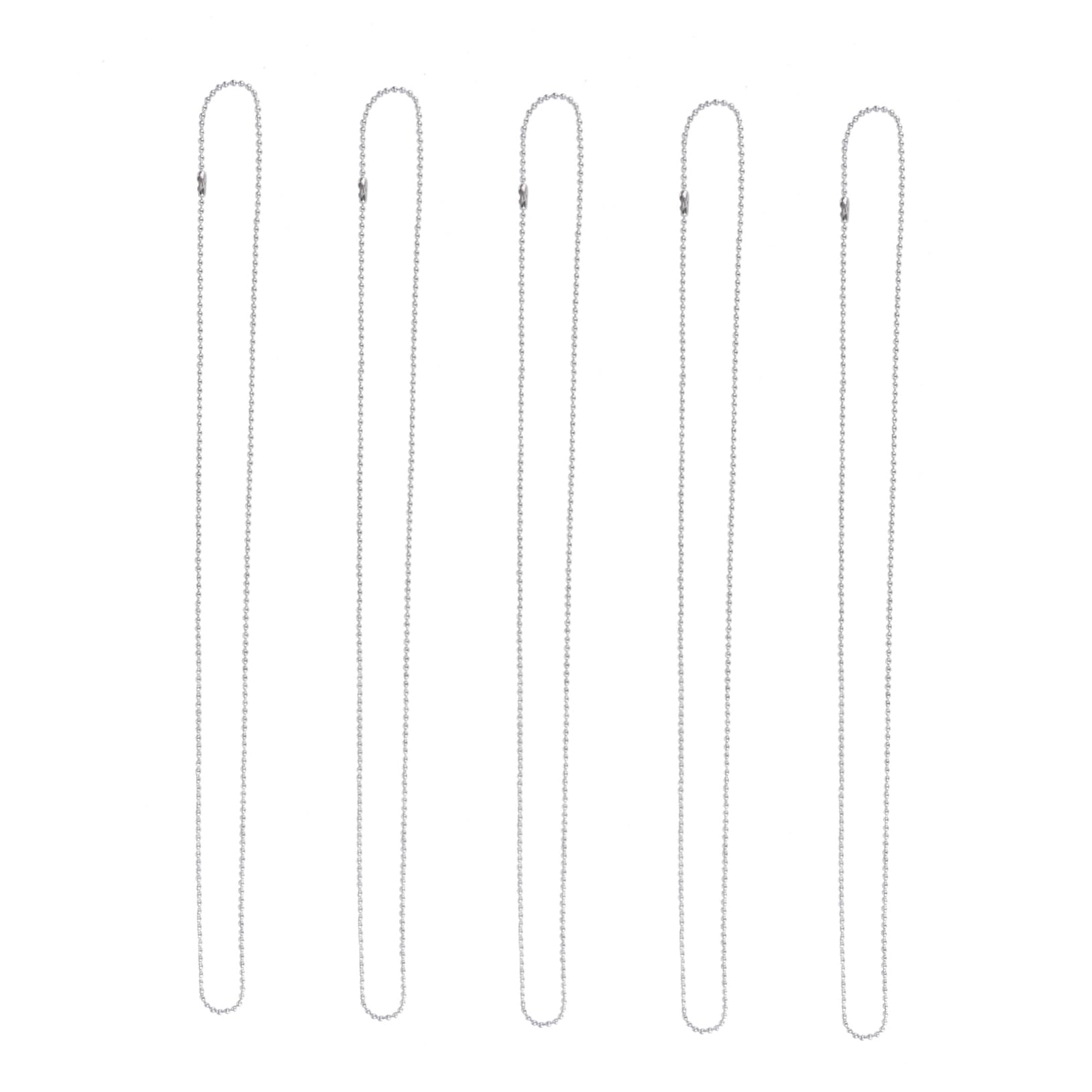 Toddmomy Dog Ball Chain Necklace 5pcs Pet Tag Ball Bead Chains Choker for Pet Jewelry