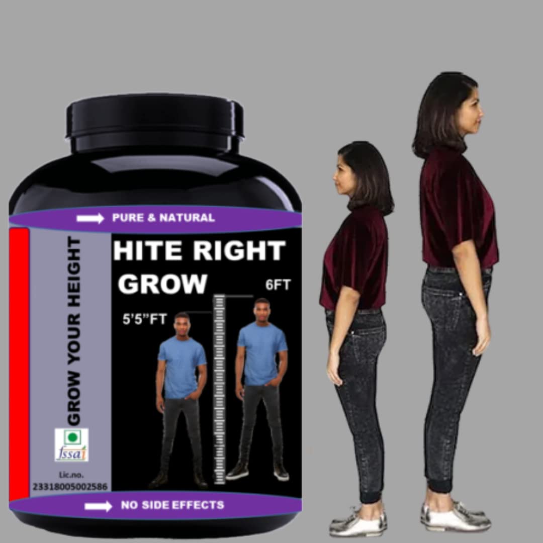 Hite Right Grow | Body Strength Growth | Increase Body Height | Stamina Energy | Capsule | 30 No | Pack of 1