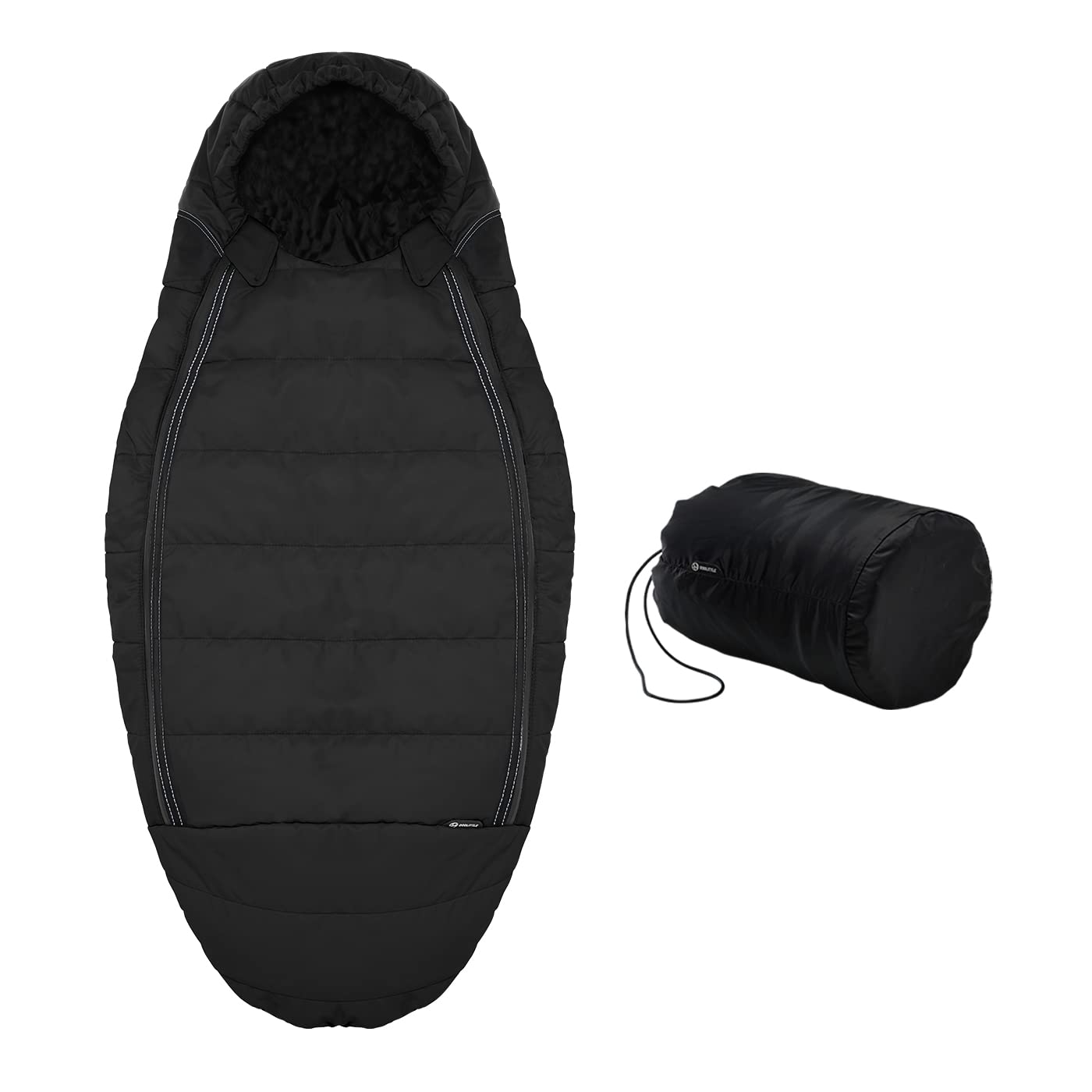 DOOLITTLE Gnome mini100, sacco termico universale ovetto e carrozzina, 100 grammi, black edition