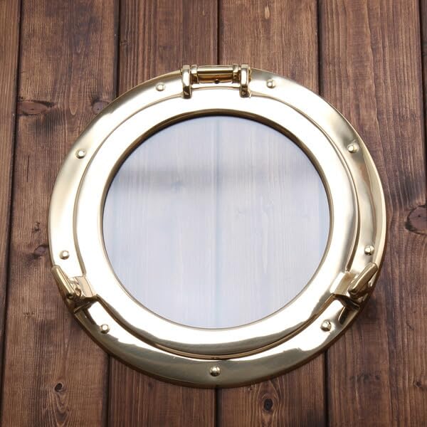 Amazon.co.jp: (丸窓 PORTHOLE 透明ガラス)(LIM020-PB) 金色 ゴールド 