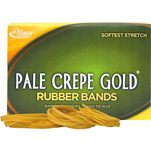 Alliance Rubber 20545 Rubber Bands No.54 1lb Pale Crepe Gold