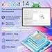Tablet 11 Zoll Android 14, Gemini AI, 24GB RAM + 256GB ROM (erweiterbar bis 1TB), Octa-Core 2.0GHz, 8000mAh, Widevine L1, 13MP + 5MP, 5G WLAN, 1280×800 HD Tablet mit Hülle & Metallgehäuse – Violett