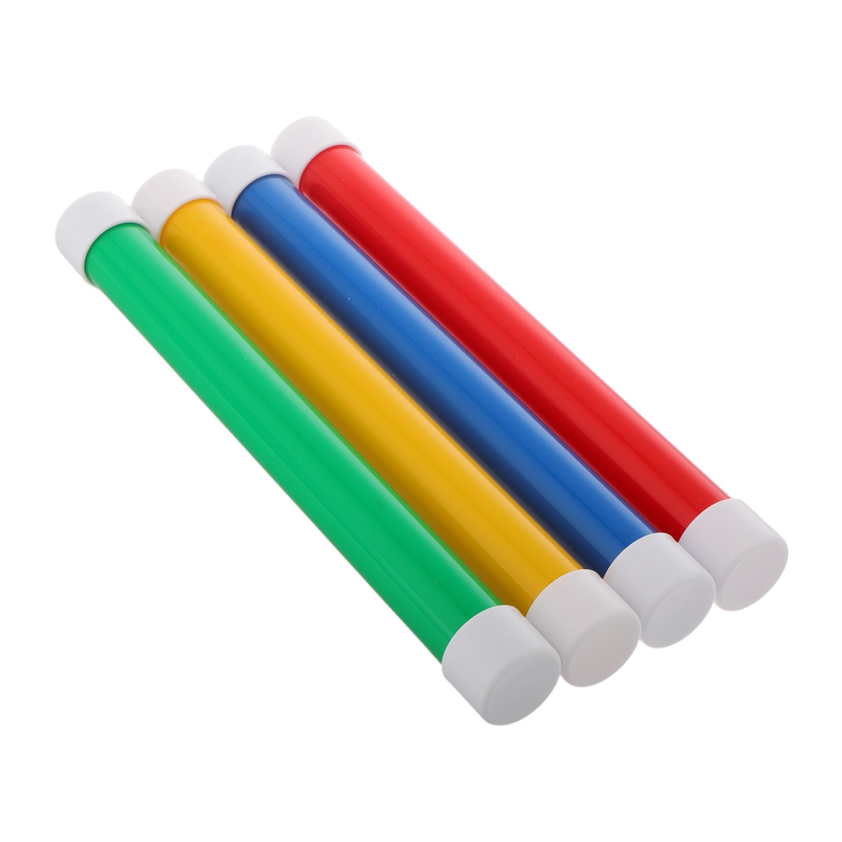 TOYANDONA 4pcs Child-Size Relay Running Sticks Track Sticks for School Pe Classes Sensory Development Equipment Plastic