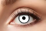Eyecatcher 84080441-952 - Farbige Kontaktlinsen, 1 Paar, für 12 Monate, Weiß, Karneval, Fasching, Halloween