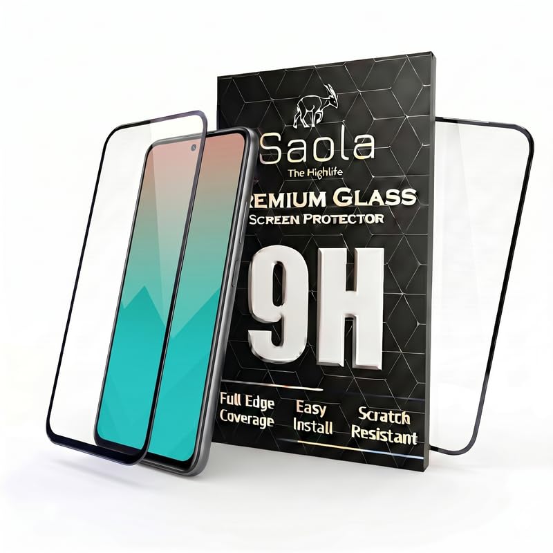 Image of Saola HD Clear Tempered Glass for Tecno Camon 30 Pro | High Strength 9H Protection, Smooth Touch, Full Coverage Screen Guard, 2-Step Installation Kit | Quick & Easy Application (Pack of 2)