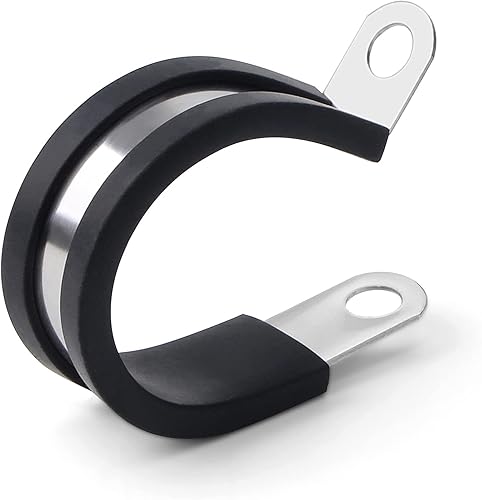 Miniatura 5 de PADTON Paquete de 25 abrazaderas de cable de acero inoxidable de 12 pulgada, abrazaderas de tubo de metal, abrazaderas de conducto para instalación