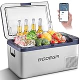 ❄【Tranquilo】BODEGA nevera es de 42 DB, y el tiempo de ejecución le proporciona un ambiente tranquilo y cómodo. Debido a que toda la línea exterior es Lisa y está equipada con una base antideslizante multifuncional, el desplazamiento lateral se reduce en gran medida. Nuestro nevera portátil de coche le permite disfrutar de bebidas frías de forma estable y tranquila durante el viaj.