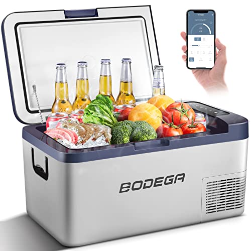 BODEGA 12 Volt Car Refrigerator, 20 Quart (18L) Portable  Electric Cooler