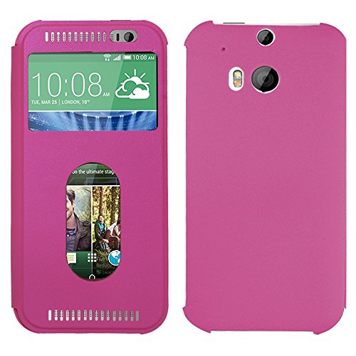 HTC One (M8)/ HTC Butterfly 2 Étui HCN PHONE® Housse Coque flip cover View case pour HTC One (M8)/ HTC Butterfly 2 - ROSE