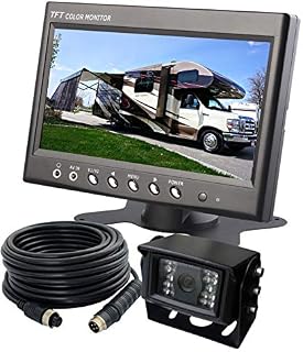 AutoPal 7"Wired Reverse Rear View Backup Camera System, Reverse/Continuous Use,NIGHT VISION WATERPROOF IP69K