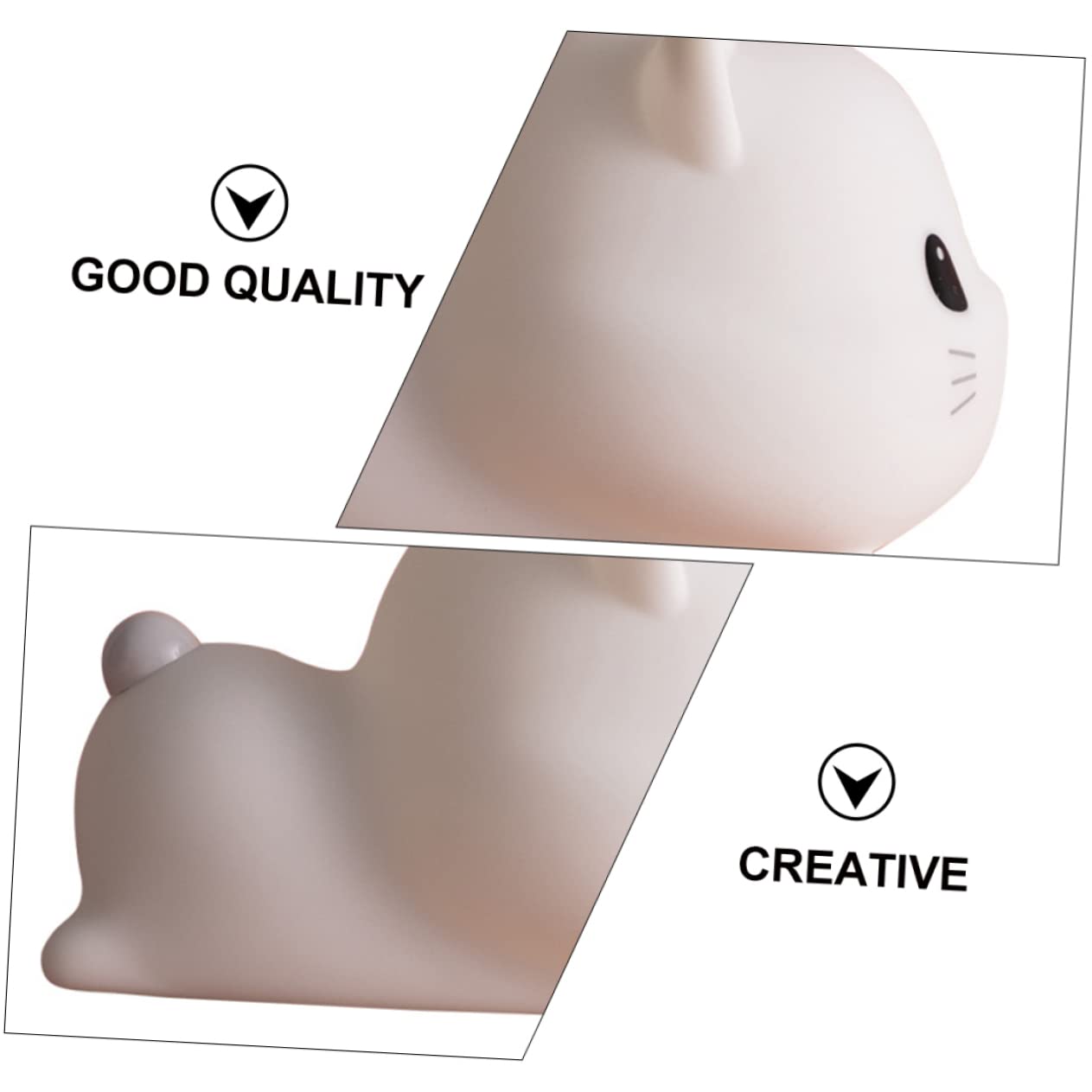 Veemoon 1pezzi Lampada da Notte Forma di Gatto Decorativa USB Luce Notturna per Stanza Design Ergonomico e Resistente