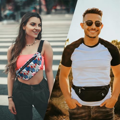 Image of Fanny Pack for Women Men,Crossbody Fanny Pack Water Resistant Sports Waist Bag Pack, Belt Bag for Travel Hiking Running