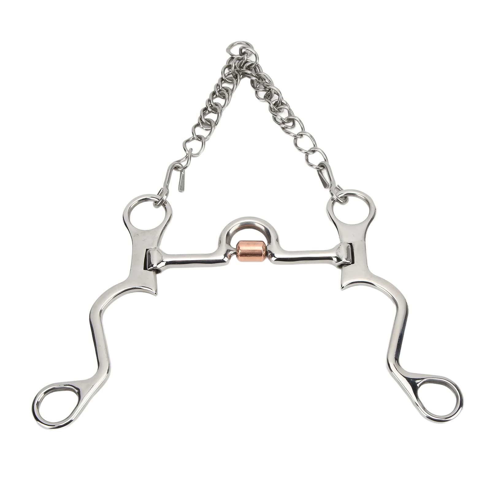 Tnfeeon Morso per Cavallo, Morso Pelham in Acciaio Inossidabile per Equitazione (130 MM)