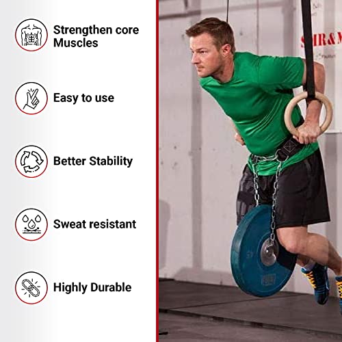 Defy Dip Belt For Weight Lifting -Comfort Fit Neoprene Weight Lifting Belt With Chain-Workout Equipment For Men & Women-Belt With 36" Steel Chain For Weightlifting, Powerlifting & Strength Training #TOP2