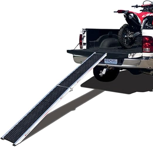 Caliber 13565 MX Pro Ramp, Foldable Ramp with Grips, 13" x 93" Black