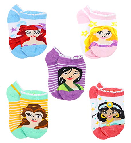 Chaussettes Disney Princesse invisibles blanches 5 paires taille 7-10 pour fille