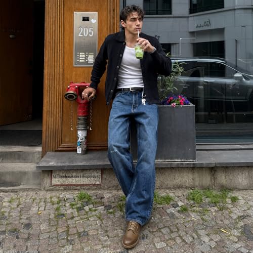 Image of Arkbird Mens Chukka Dress Boots Genuine Leather Suede Classic Fashion Casual Ankle Lace-up Dress Boots for Men