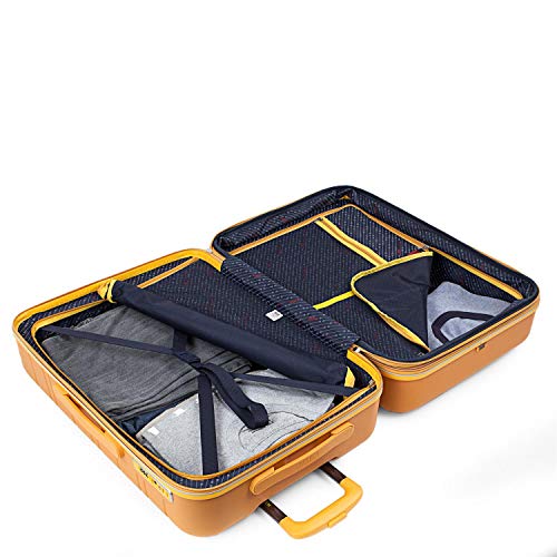 JASLEN - Grote reiskoffer 4 wielen Trolley uitschuifbare onbuigzame ABS. Hard licht en prettig comfortabel oefenen. Hoogwaardig merk en stijl. TSA-slot. Lange reizen 171270, Color Mosterd - Image 7