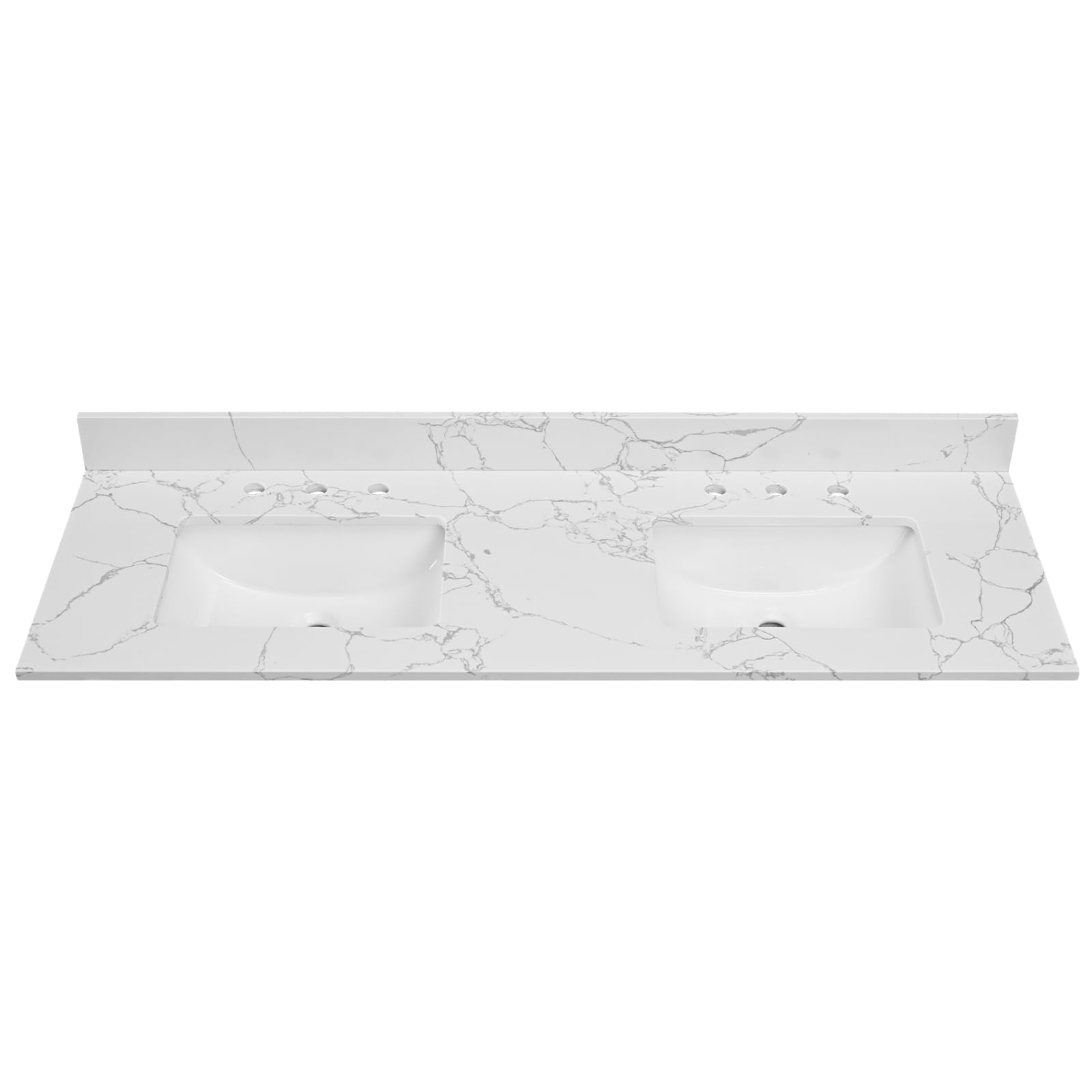 EQLOO 60 Inch Engineered Stone Vanity Top