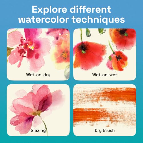 Image of ARTISTRO 50 Watercolor Paint Set with Palette & Brushes for Adults & Kids