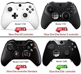 eXtremeRate White Replacement Faceplate Front Housing Shell with Thumbstick Accent Rings for Xbox One Elite Remote Controller Model 1698 - Controller NOT Included - Image 2