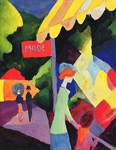 Cuadro August Macke Pushing Child pequeño con marco negro mate 2