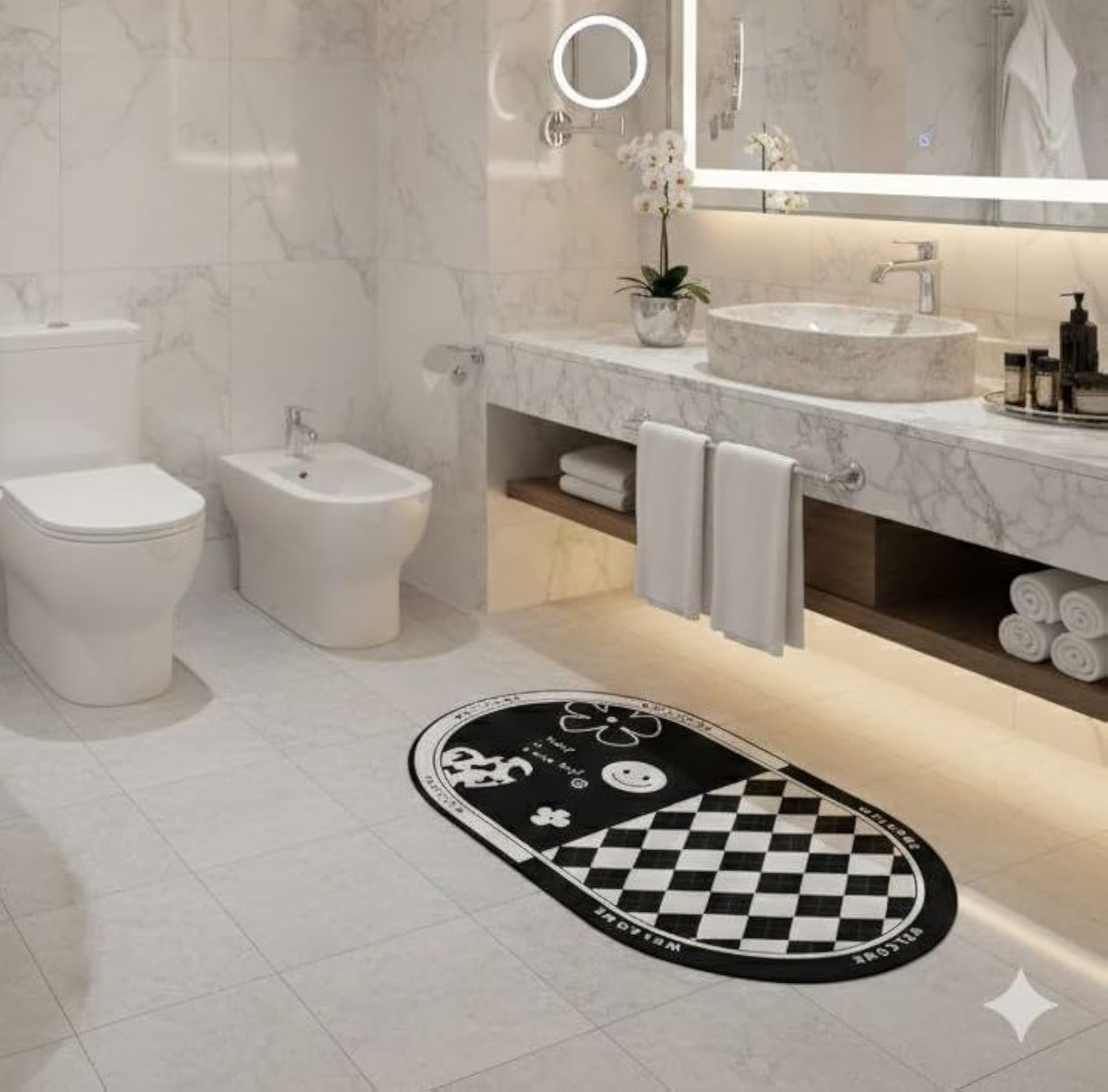 Super Absorbent Non-Slip Bathroom Floor Mat