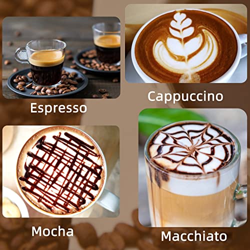 WSJTT Macchina for caffè Espresso 20 Bar Macchina da caffè con Latte schiumogeno Bannaro,850 m Serbatoio RUMOVABILE… - immagine 5